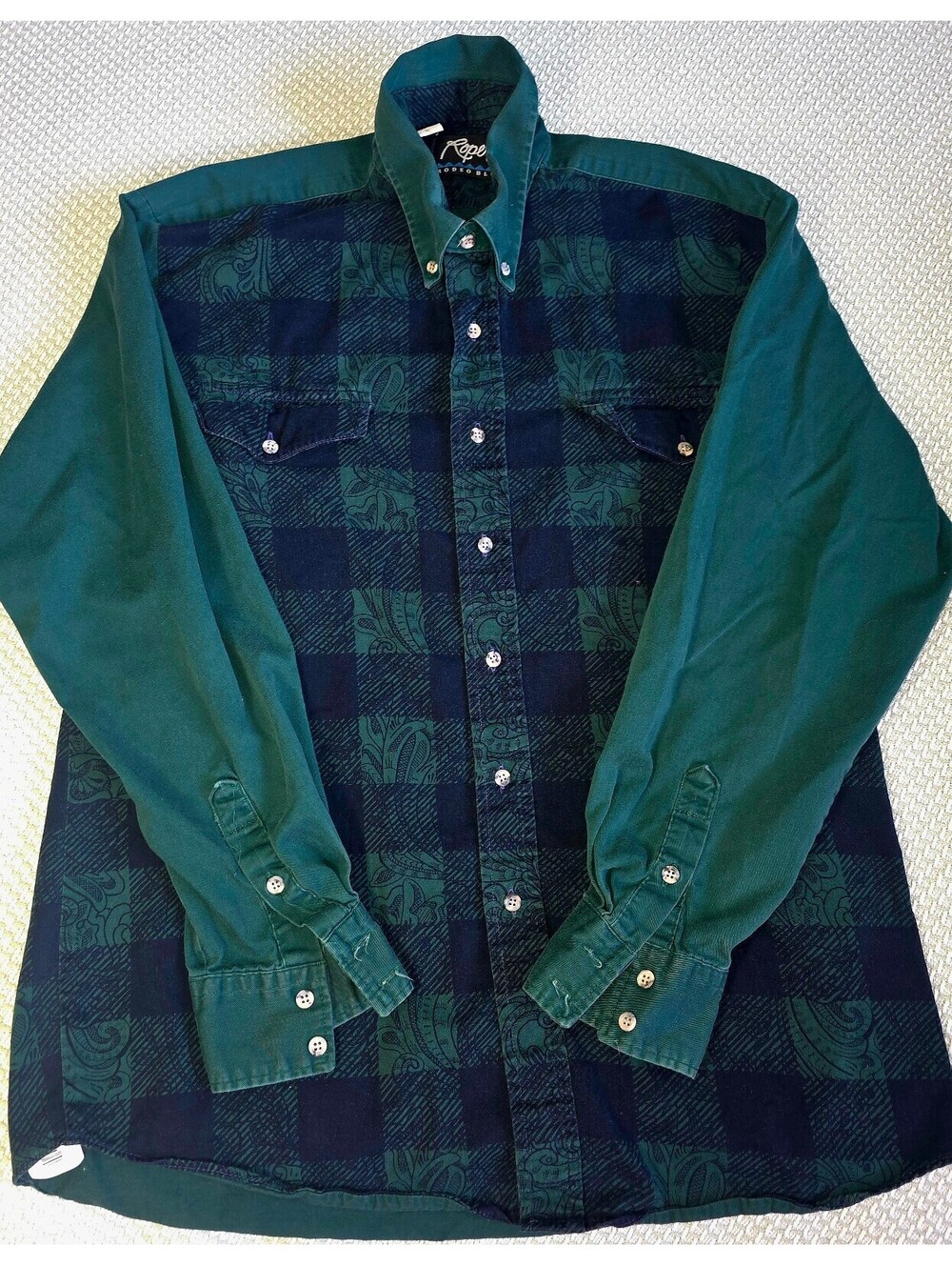 Vintage Roper Rodeo wear men's long sleeve shirt size large